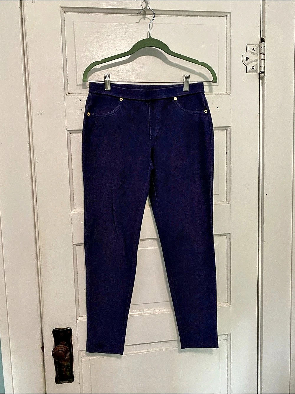 Michael Kors Pull-On Skinny Legging Pants in Blue Size Small